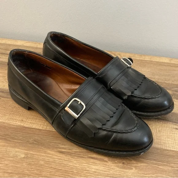 Allen Edmonds Men’s Tobacco Brown Cahill Kiltie Leather Loafers with Buckle 11 B ⭐️ ALLEN EDMONDS KAHILL KILTIE STRAP BROWN LOAFERS SHOES  main image 4